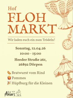 Wir laden euch herzlich ein zu unserem Flohmarkt am kommenden Sonntag!🎉
Im Sortiment ist so ziemlich alles vertreten: Kleidung für Frauen, Männer und Kinder, Deko, Haushaltswaren, Spielsachen, Vintage, und vieles mehr!
Vorbeikommen lohnt sich also!✨
Wir sind gespannt auf unseren ersten Flohmarkt!
Bis Sonntag😍